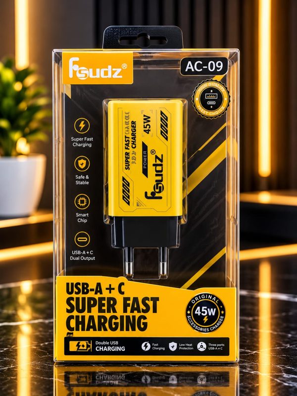Chargeur 45W USB-A + C