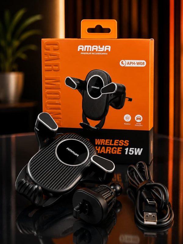 Support voiture charge sans fil 15W