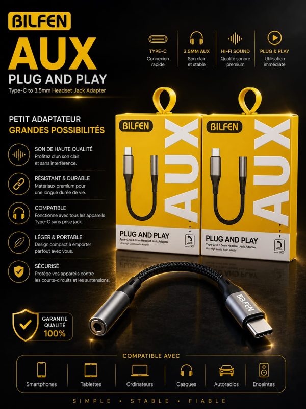Adaptateur AUX